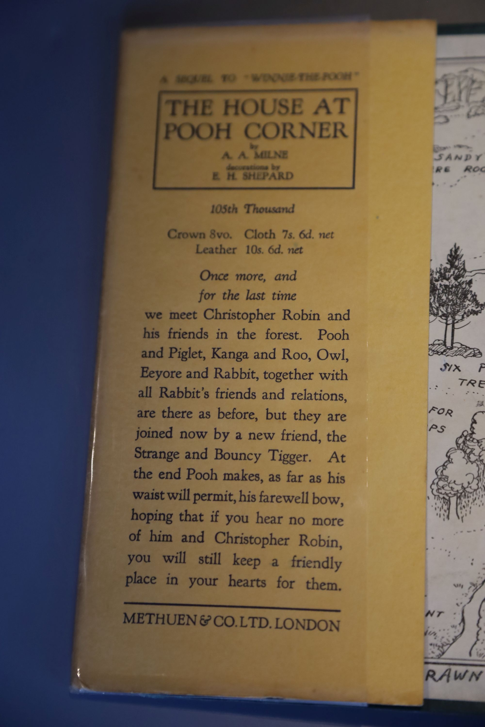 Milne A.A. - Winnie-The-Pooh, 1st edition, illustrated throughout by Ernest H. Shepard, original gilt-ruled and pictorial green cloth,